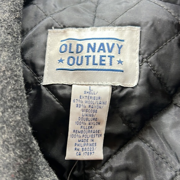 Sz Large Old Navy Outlet Wool Coat NWT - Picture 6 of 7